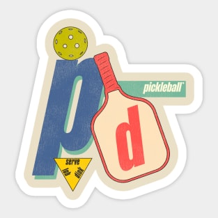 Pickleball 90s Style Graphic Sticker